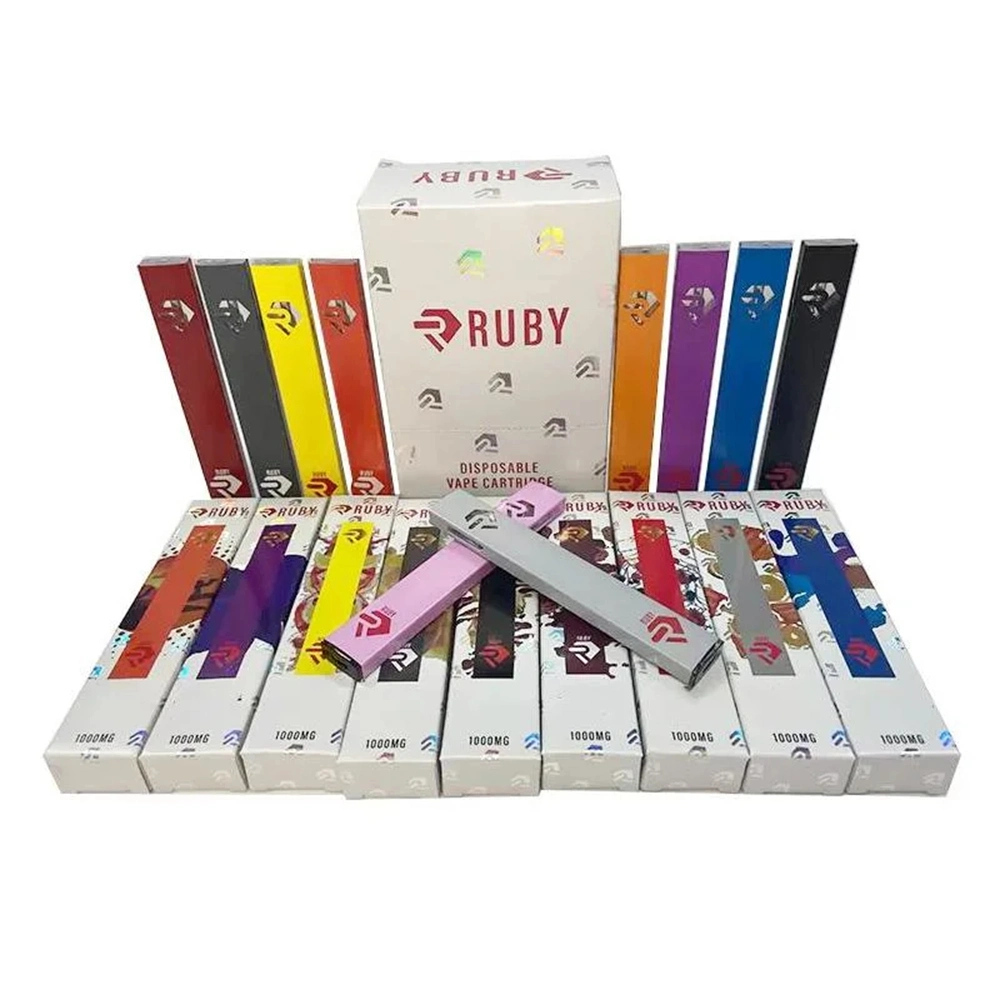 USA Empty Rubi Diposable Vape Pen Vaporizer 1000mg 1ml 1.0ml 1 Gram Ceramic Coil CB. D Th. C Delt. a 8 D8 Distillate Rechargeable Smoking Vape