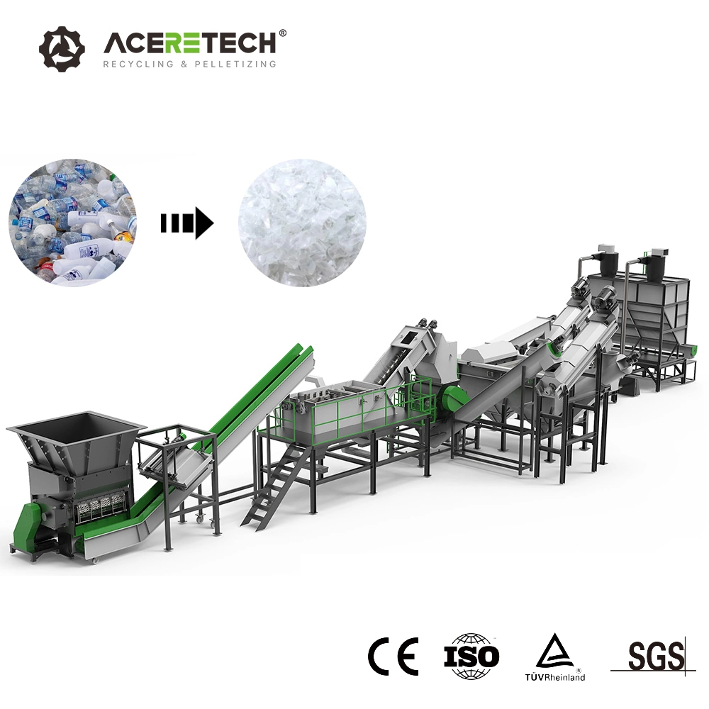 Гарантия качества отходы Пластиковые ПЭТ бутылки Стиральная линия переработки с. Сушильная машина