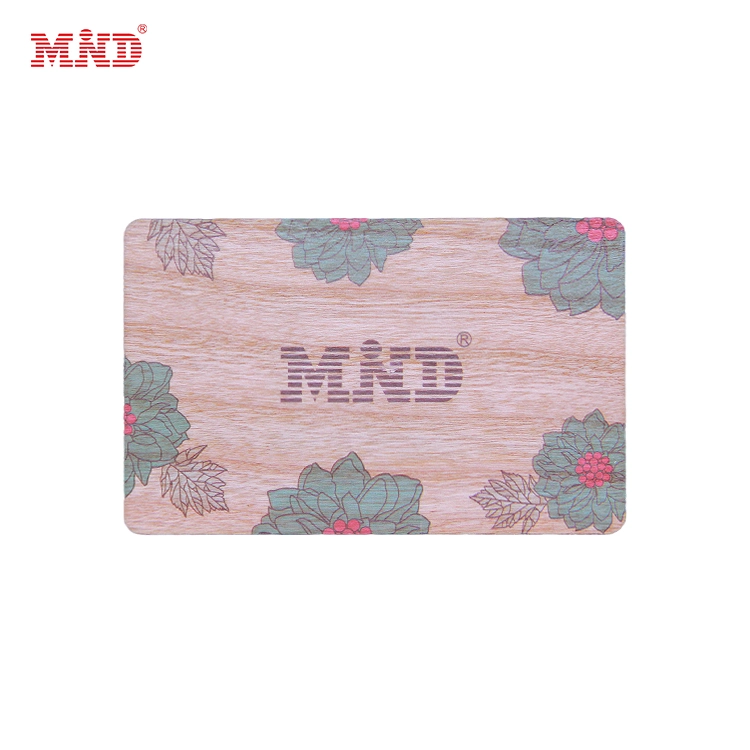 Factory Price 13.56MHz Mf EV1 Chip Wooden RFID Smart Card