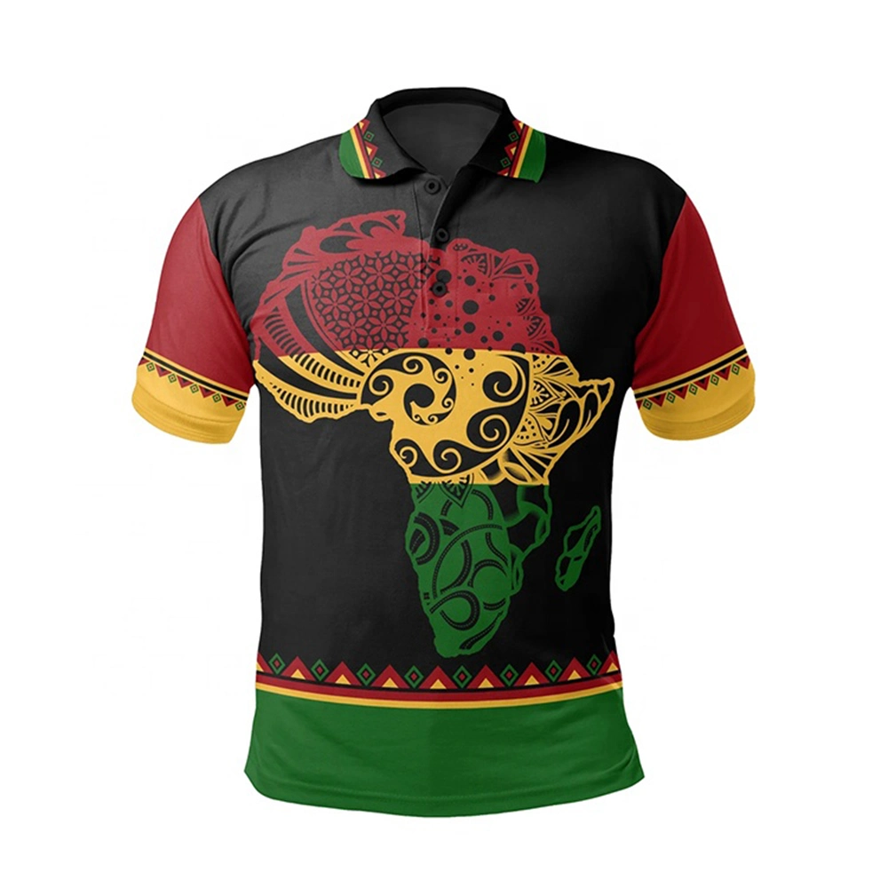 100% Polyester Short Sleeve Polo Dye Sublimation Print Custom Logo & Brand Polos Shirt