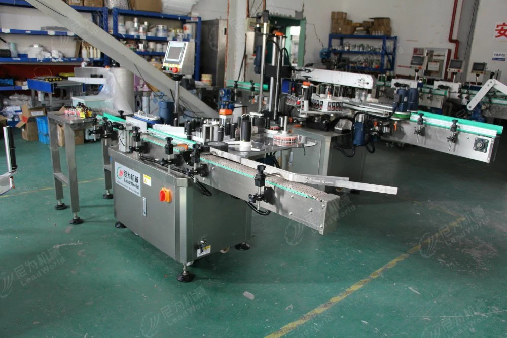 Automatic Horizontal Small Round Bottle Products Labeler Machine Labeling System