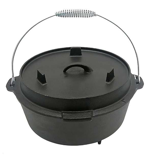 Barbacoa portátil Horno holandés de hierro fundido para cocina de camping