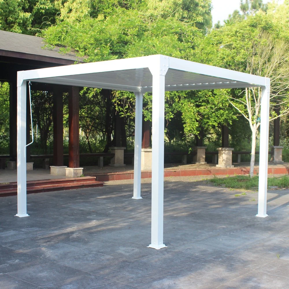 فتحة السقف الخارجية Biotefaring Roof Pergola من الألومنيوم المظلم للماء Gazebo