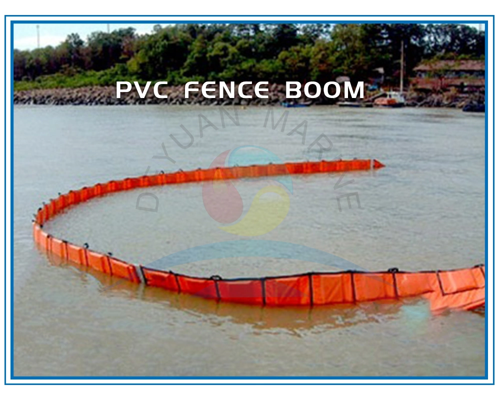 Orange Marine Spill Containment Fence Boom for Sheltered Waters