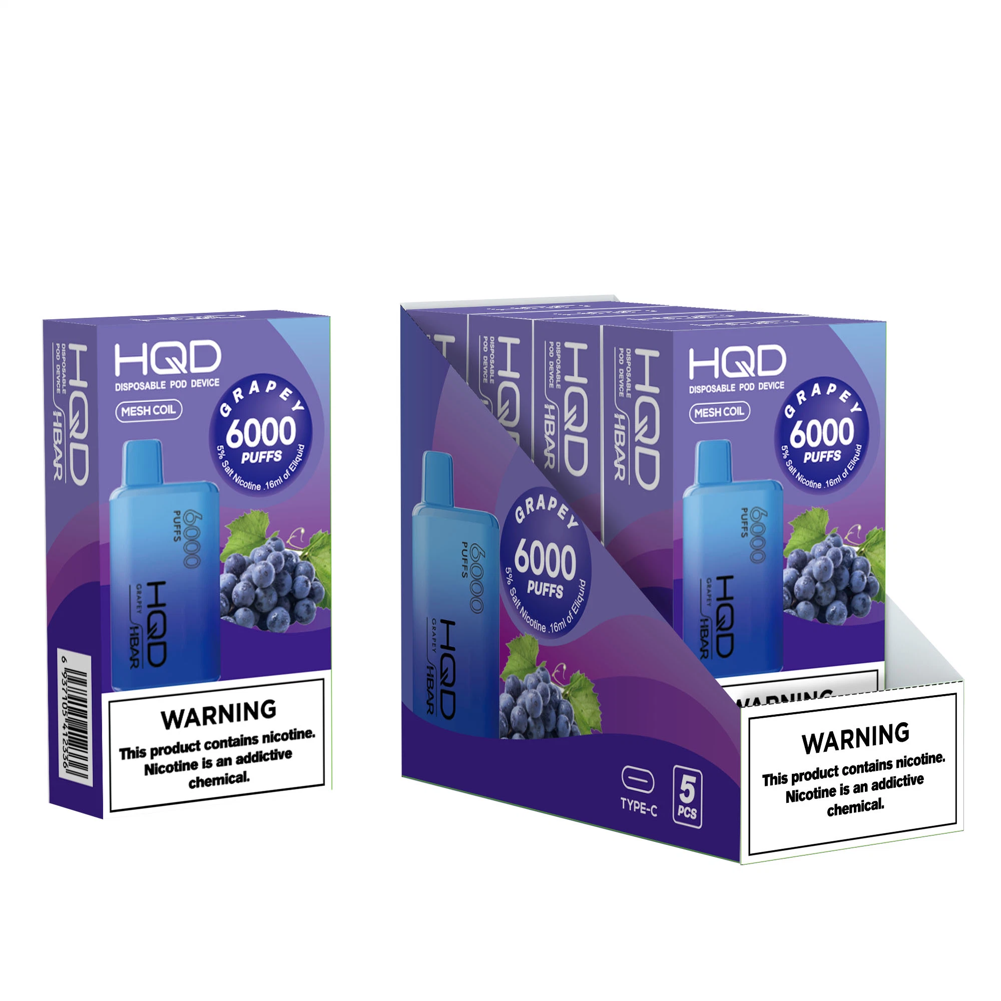 Hqd Hbar 6000 Puffs Puffs Isqueiros elegante design moderno quente descartáveis na Europa América do Sul Vape