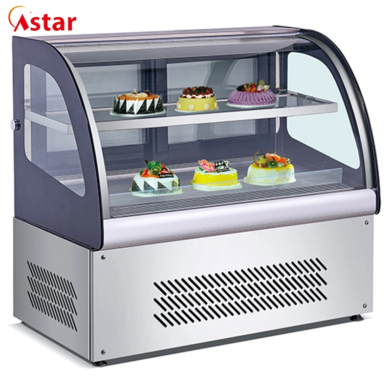 Double Layer Insulating Glass Door Cake Showcase/Refrigerator with Ce