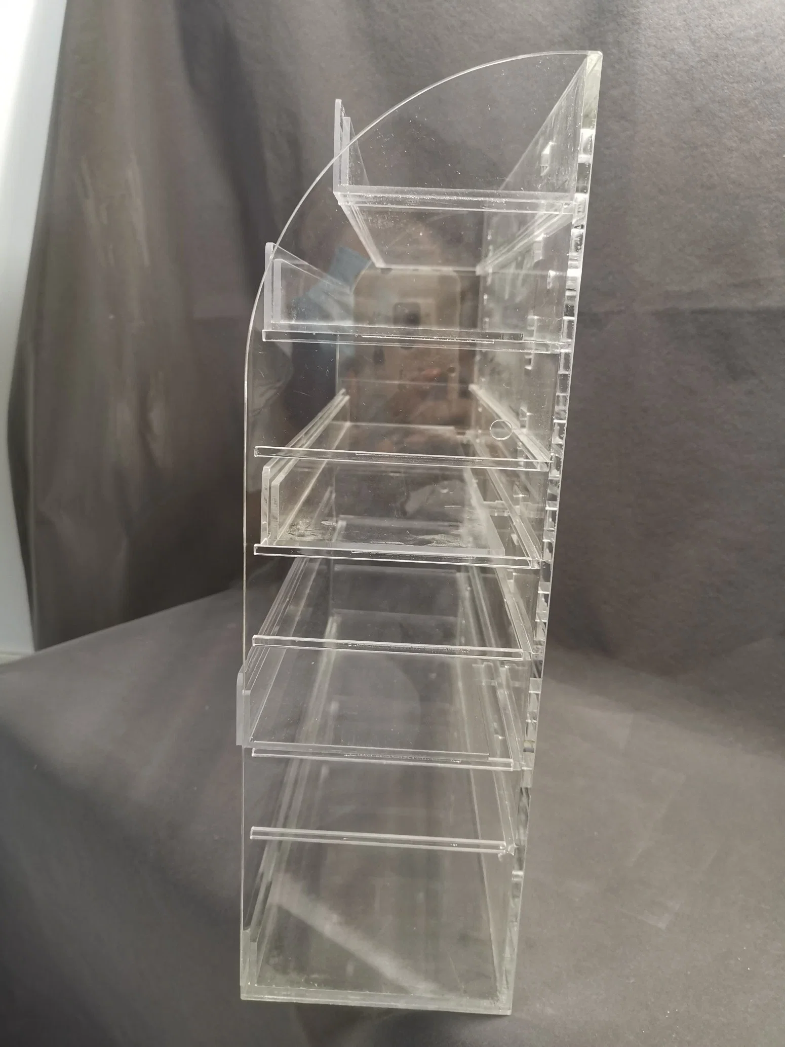 Retail Transparent Step Counter Display Rack for Condom Candy Box Chewing Gum