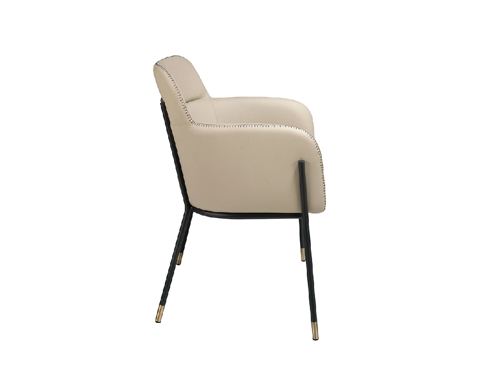 Hot Sale Furniture Stools Modern Barstool PVC Fabric Leather Dining Chair with Metal Frame