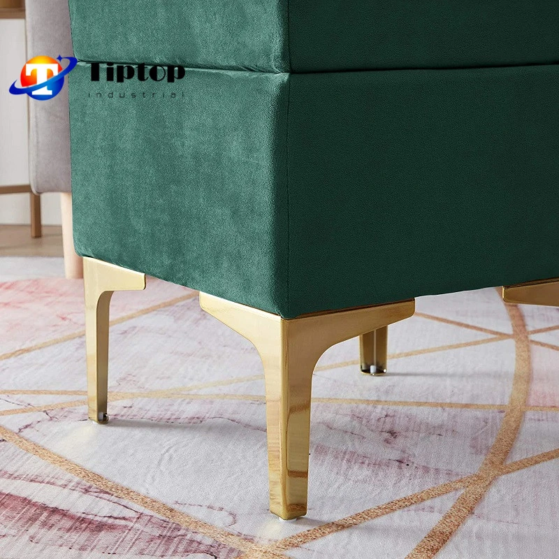 Edelstahl Hotel Wohnzimmer Schlafzimmer Möbel Pouf Ottoman Velvet Fußhocker