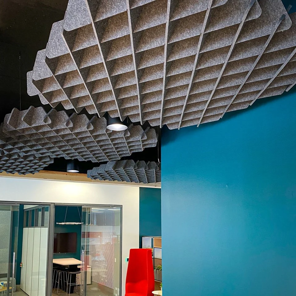 Blade Acoustic Wall Ceiling Panel with Polyester Fiber Pet Felt Acoustic Panel