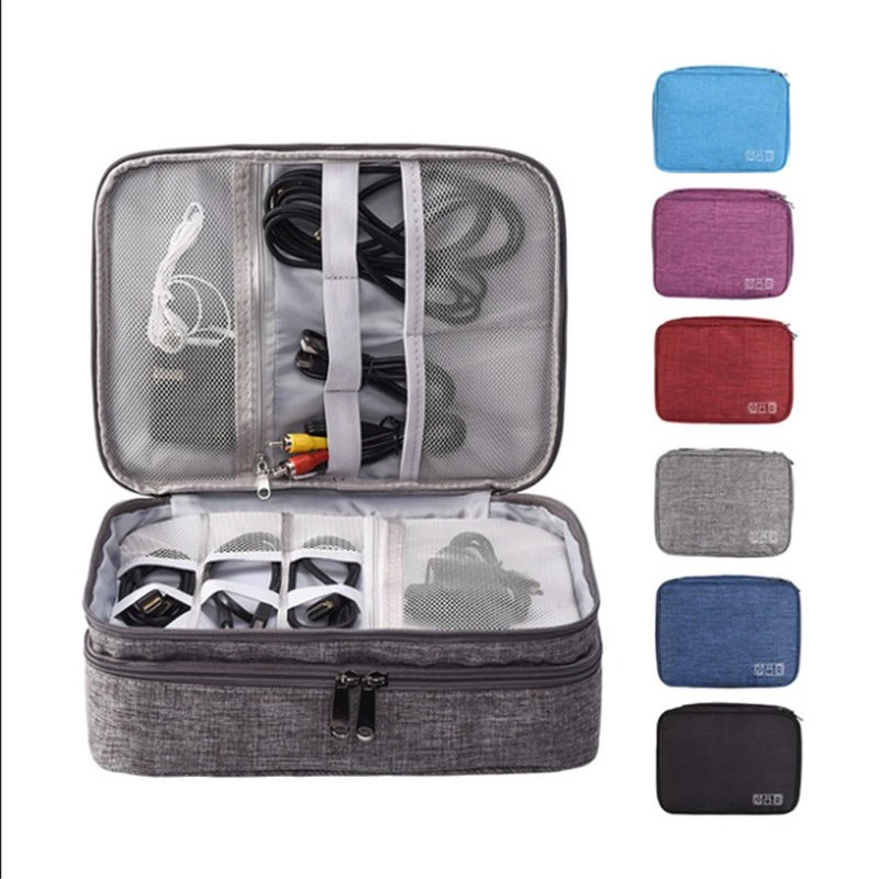 Electronics Organizer Waterproof Carrying Case - Universal Travel Digital Accessories Storage Bag