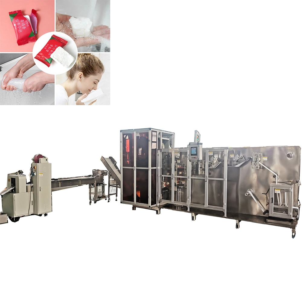 Servo Motor Control Compressed Towel Machine Disposable Face Towel Making Machine