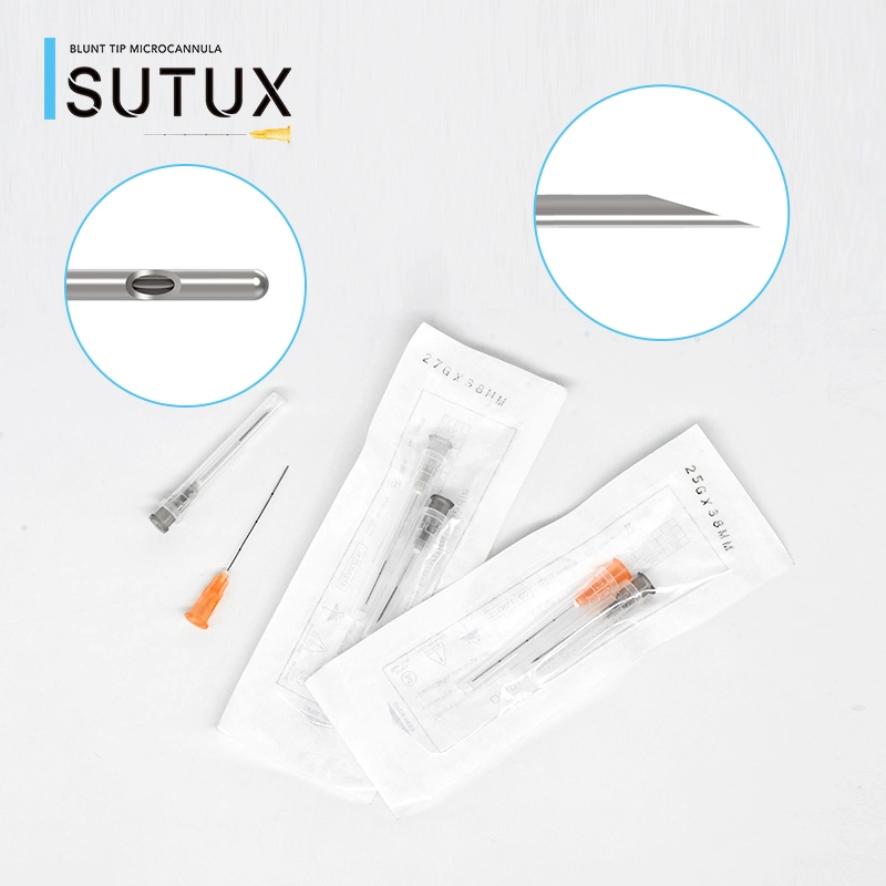 Sterile Microcannula Blunt Micro Cannula 18g 21g 23G 25g 27g