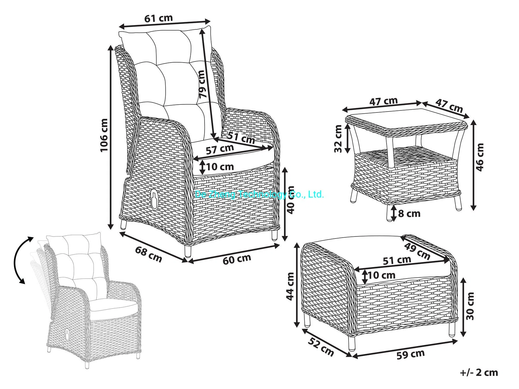 Hot Sale Environmental Rattan Modern Garden Living Room Outdoor Furniture