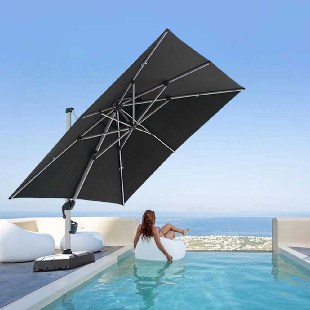New Designed Outdoor Garden Roman Umbrella Double Top Deluxe Patio Beach Market Sunshade