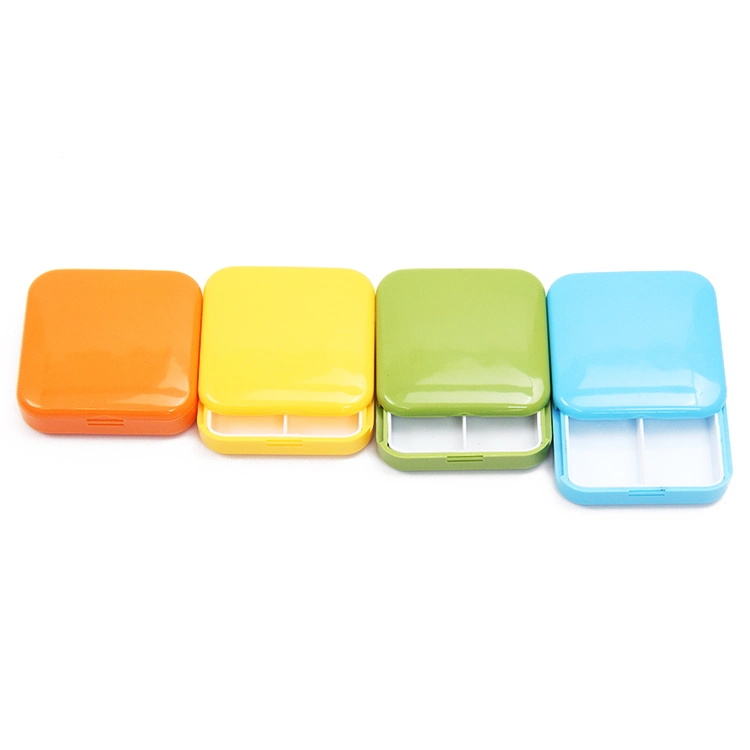 Factory Price Squaure 2 Case Tablet Holders Pill Container Medicine Pill Box