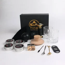 Wood Smoker Kit Bourbon Old Fashioned Smoker Set Include Four Flavors Wood Chips for Drink Whiskey Smoker Gifts for Men