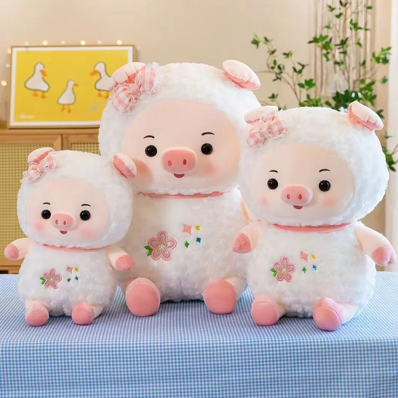 Cute Cartoon Piglet Doll Plush Toy Kids Soothing Sleeping Doll Ragdoll Birthday Gift