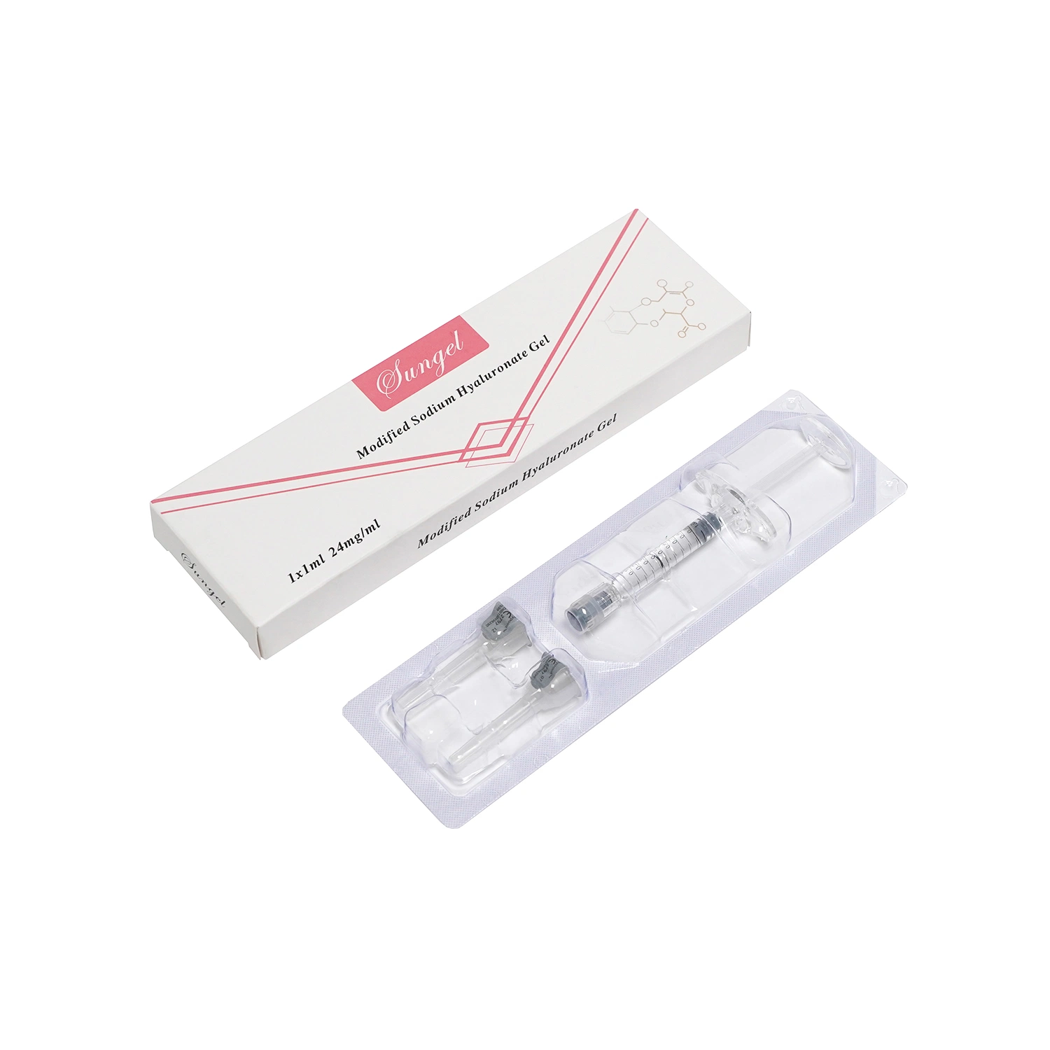 FDA Approved Sungel Ha Lidocaine Dermal Filler Cosmetic Injection with 24mg Hyaluronic Acid