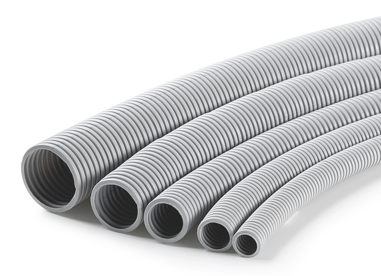 Outdoor 40mm PVC Electrical Corrugated Conduit Flexible Pipe for Wire