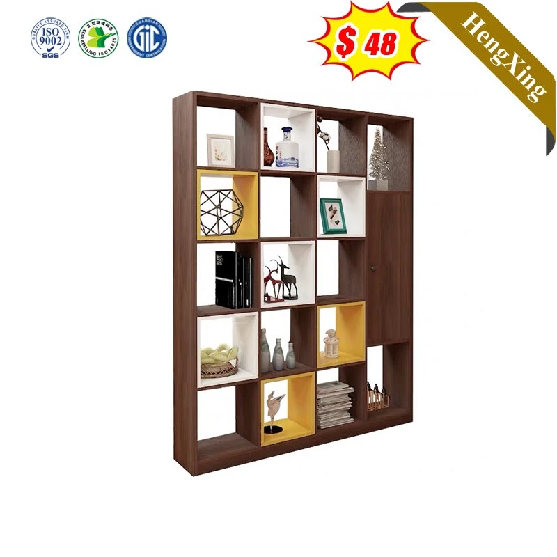 Simple Bookshelf with Big Storage Cabinet MDF Wood Bookcases Living Room Cabinets