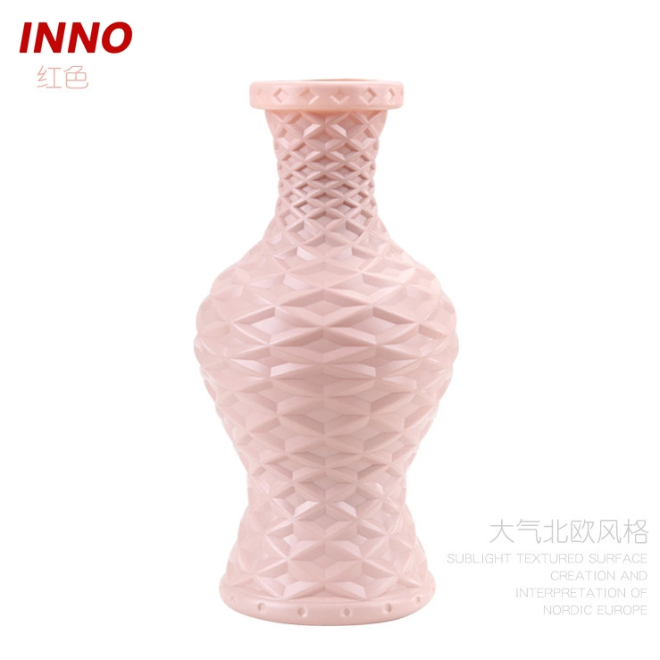 Inno-As013 Nordic Plastic Imitation Glaze Vase for Home Use Eco-Friendly