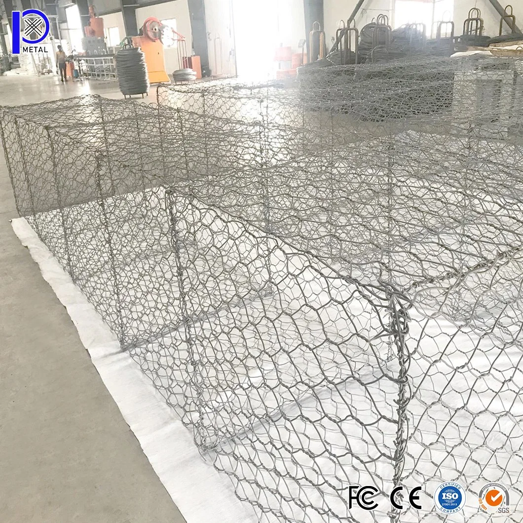 Rede de arame de parede da Pengxian Gabion China fornecedores 3X1X0.5m 3X1X1m 4X11.3m Caixa de rede Gabion utilizada para a parede de retenção do cesto de pedras