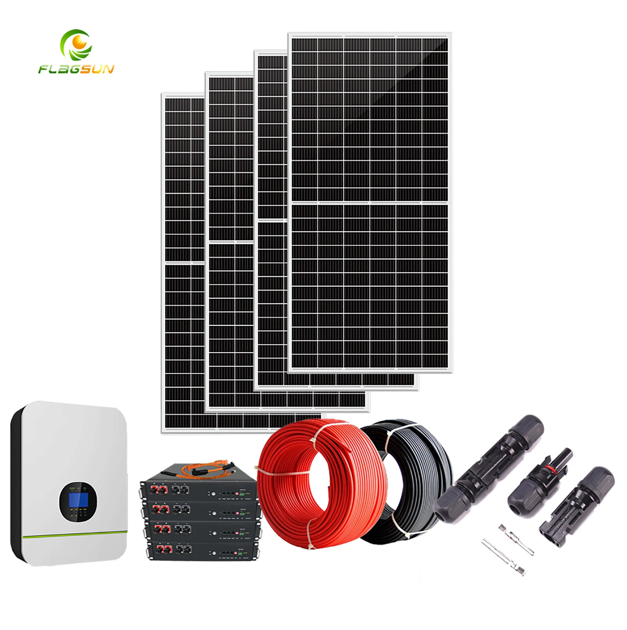 Complete Solar Energy System 5kw off Grid Tie Hybrid PV System