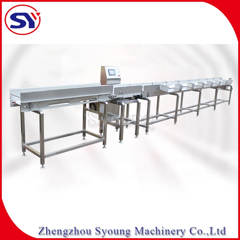 High Accuracy Fish Chicken Duck Breast Sorting Machine Conveyor Checkweigher