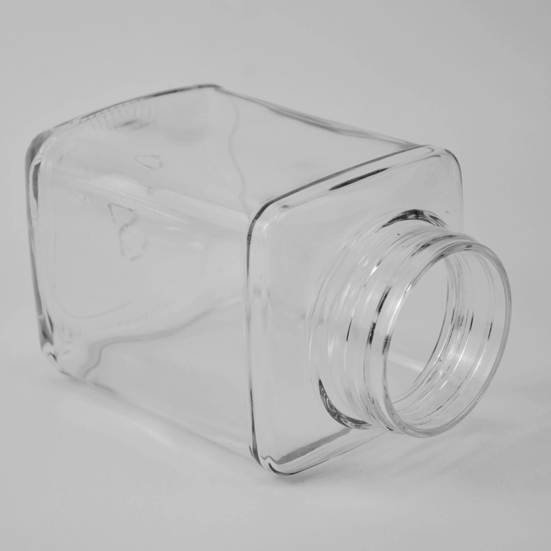 Square Food Packaging Pickle Clear Glass Storage Jar of 750ml