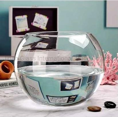 Commerce de gros poissons de taille de réservoir Réservoir rond en verre transparent Goldfish poisson bol