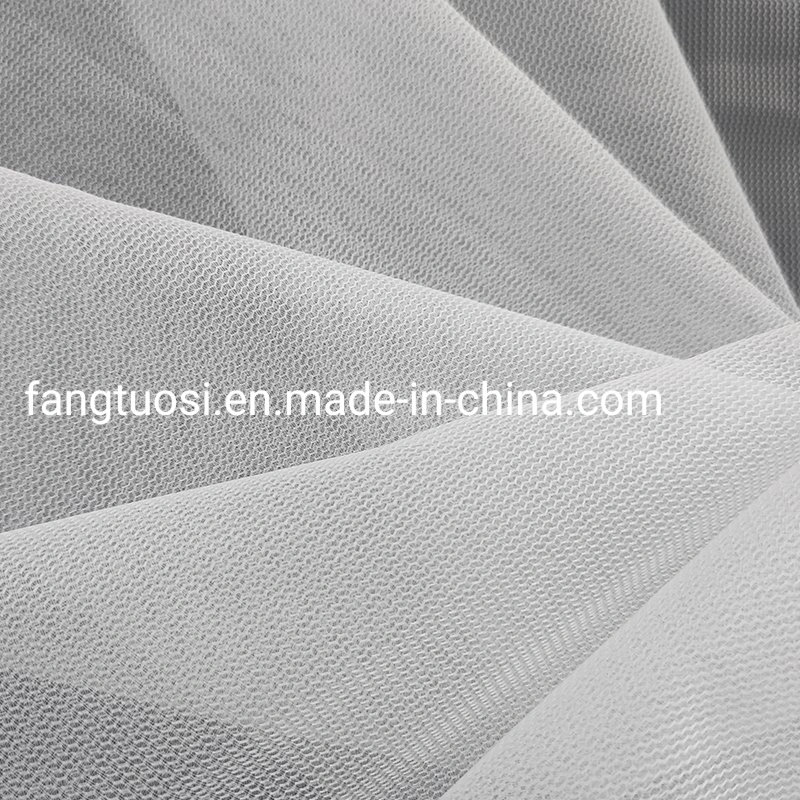 Cheap High-Quality Recycled 100 Polyester Mesh Warp Fabric for Wedding Dress