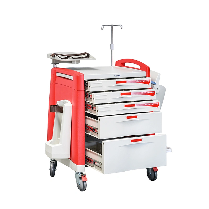 Mk-P01 ABS Hospital Medical Emergency Crash Cart for Medicine/Medication/Treatment/Nursing