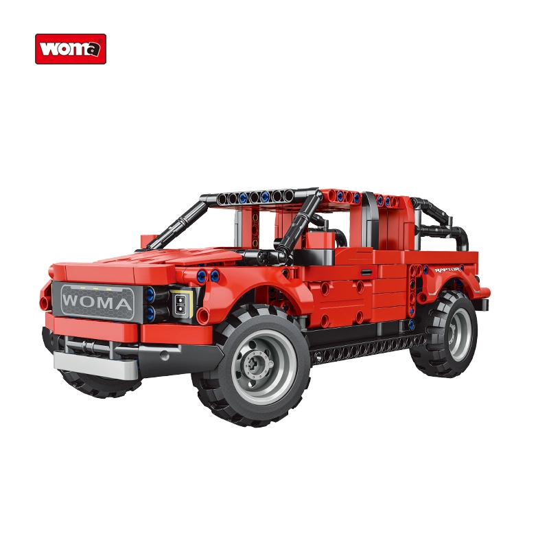 Woma Toys تصميم جذاب تربوية فورد F150 تراجع سيارة الأطفال مبنى السيارات حجارة مبنى مبنى مبنى سيارة لعبة بناء لعبة