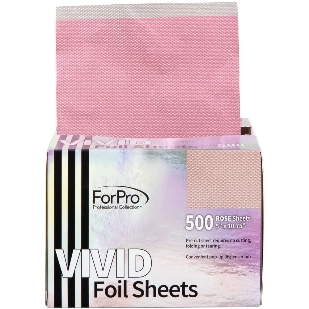 Embossed Foil Sheets 500s, Aluminum Foil, Pop-up Foil Dispenser, Hair Foils for Color Application and Highlighting Services, Food Safe, 5 X 11