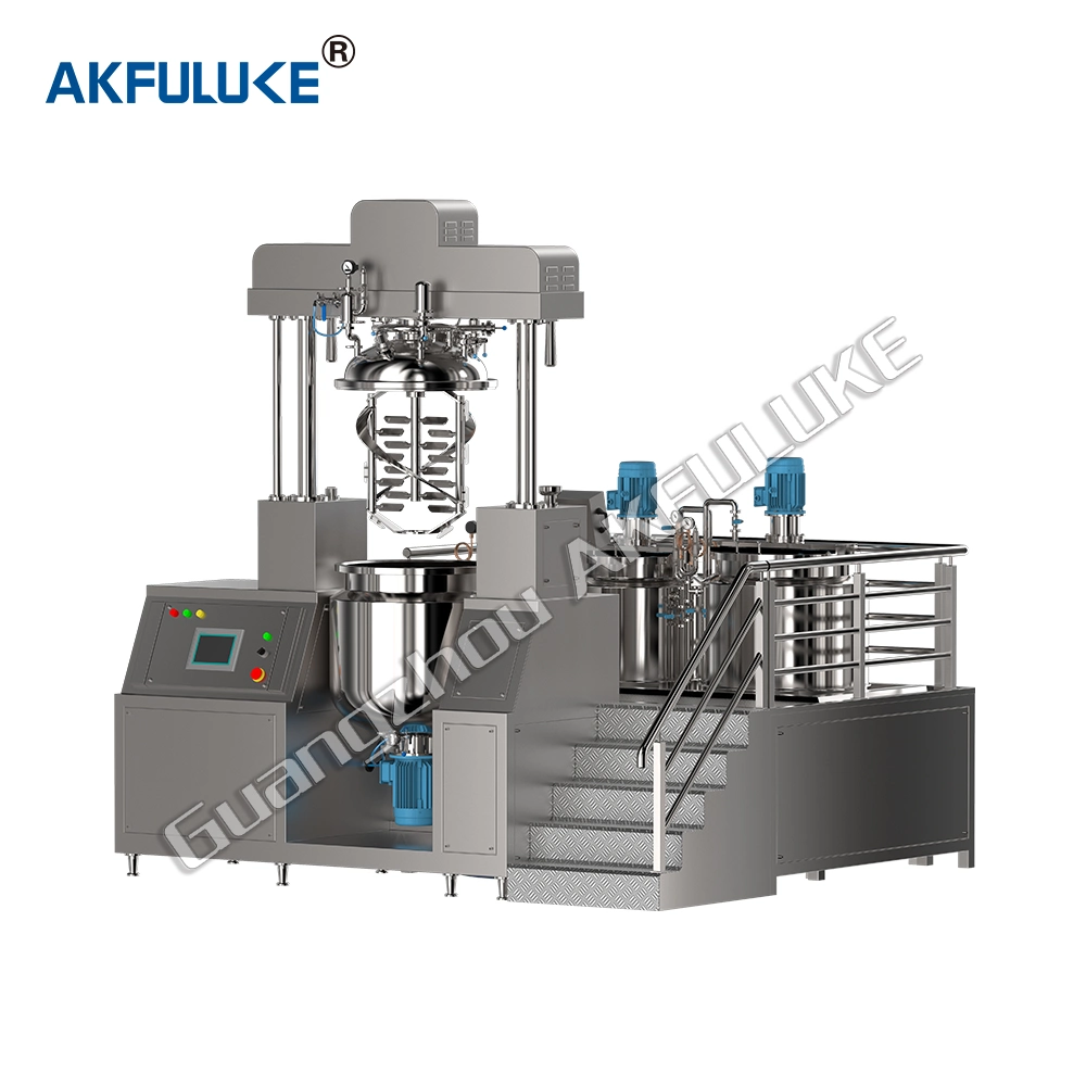 Akfuluke Chemical Pharmaceutical Vacuum emulsificante Homogenizador preço pasta de dentes Making Machine Tanque de mistura