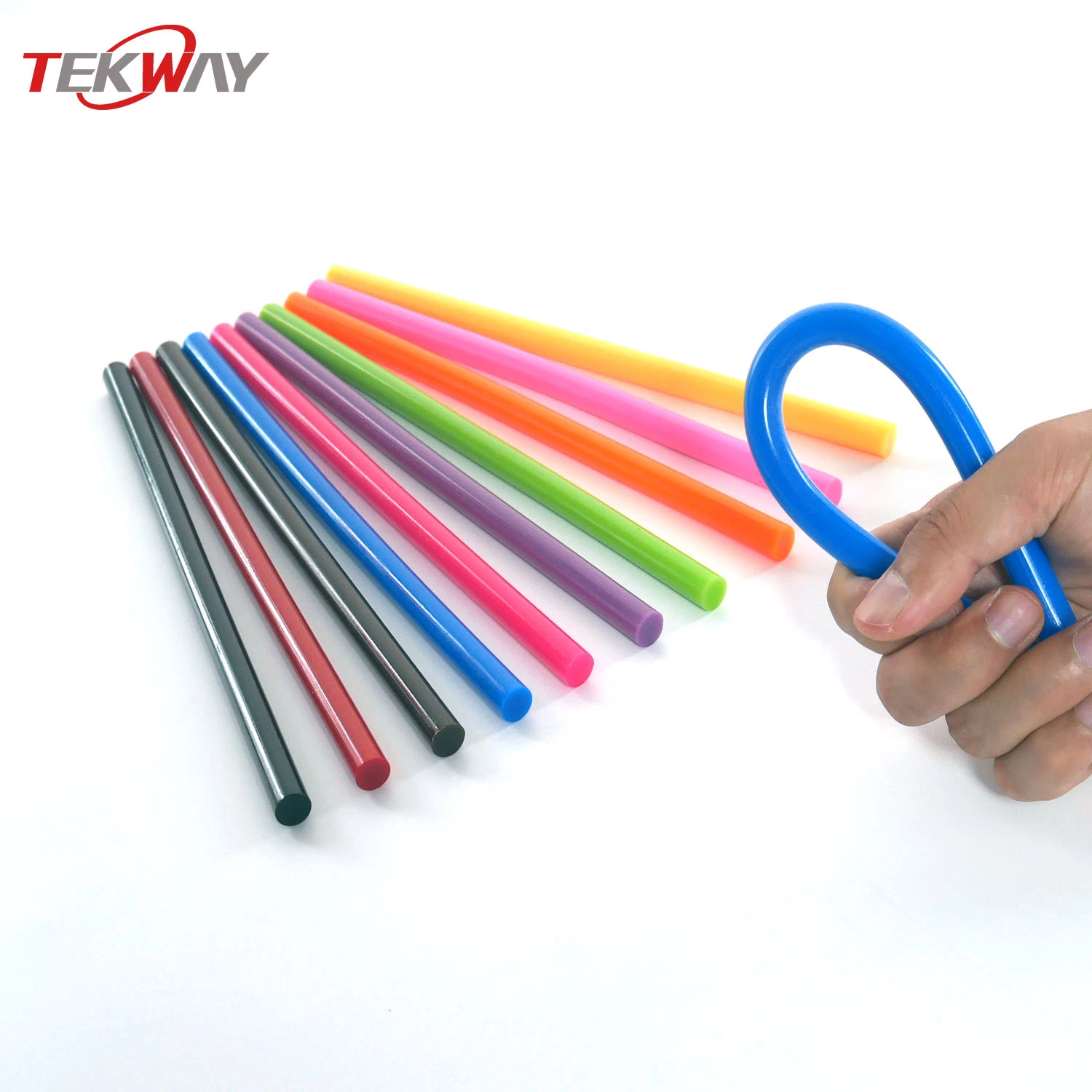 Color Hot Glue Sticks Tekway Translucent 7/10/12 mm Glue Sticks Glue Gun Using in School Custom Brand and Logo Silicone Stick