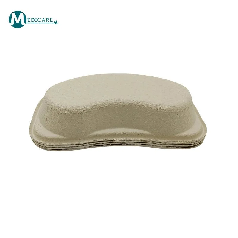 Hospital biodegradável descartável Medical Molddada Pulp Kidney Basin uso único Papel Pulp RIM Bowl Paper Pulp Kidney Basin