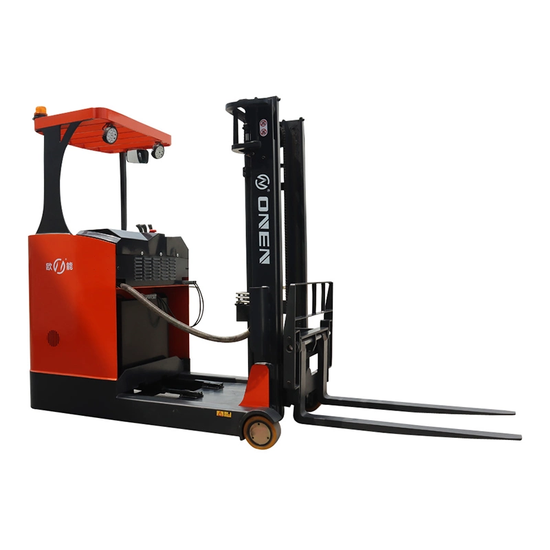 1.5 Ton 2000 Kg Lifting Height 2 Meters up to 6 M Sitting Driving Full Electric Reach Stacker Forklift