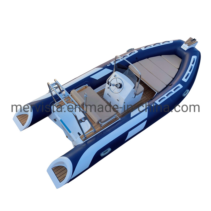 Rib 480 Deep V Double Hull Fiberglass Hypalon Orca Inflatable Boat for Sale