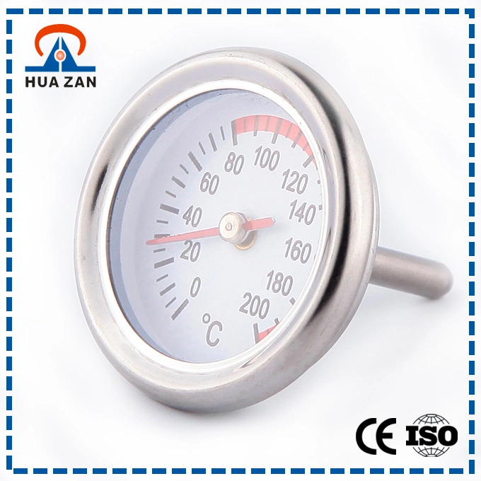 High Temperature 52mm Temperature Gauge Price with Analog