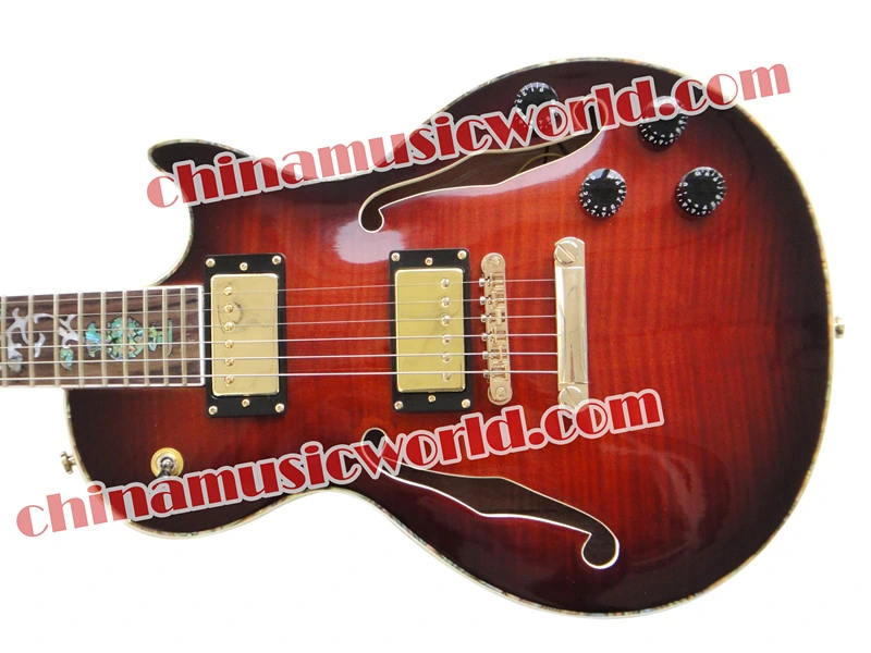 Afanti Music Lp Style Double F Holes Electric Guitar (CST-158)