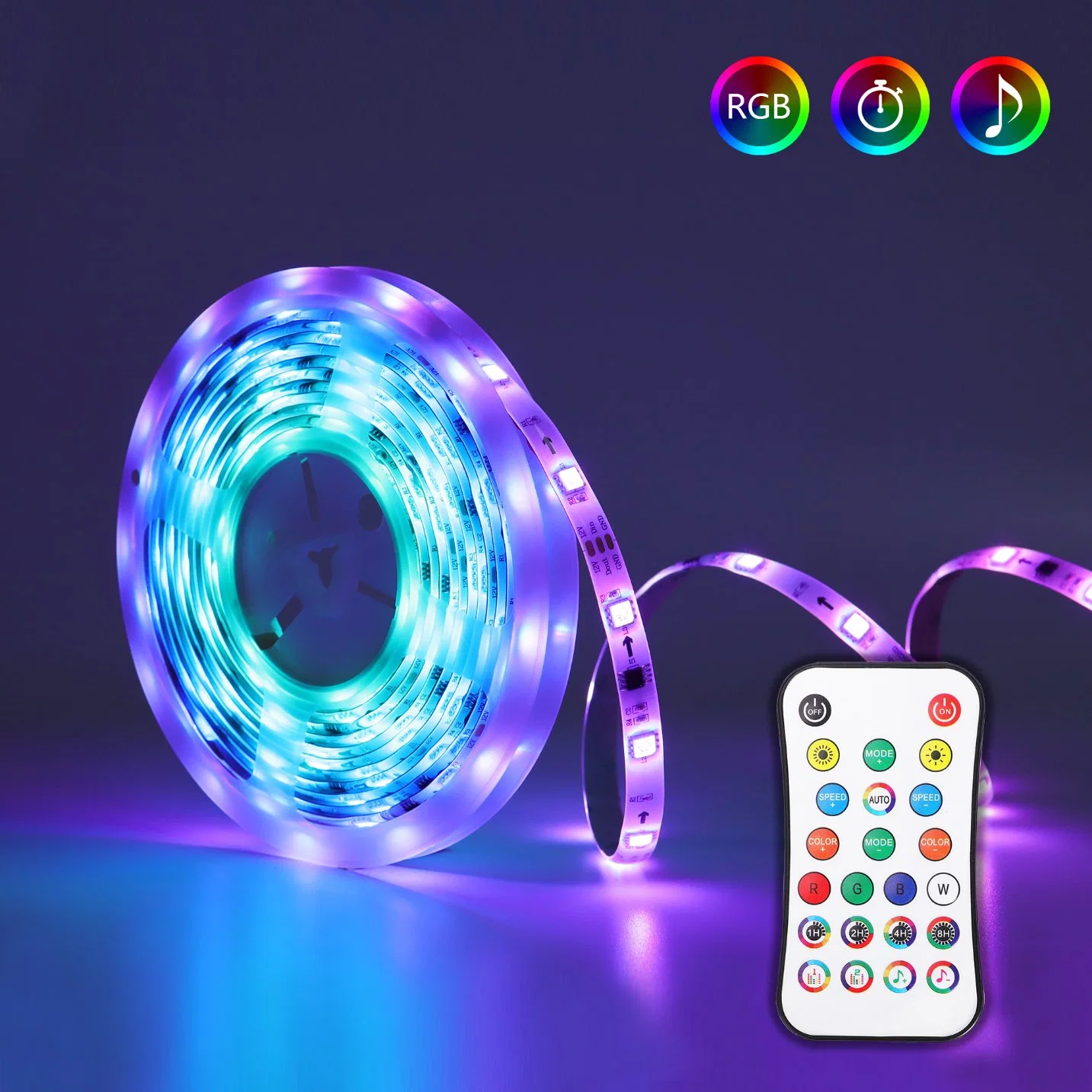 Original Factory Directly Sell Flexible Smart Music Chasing RGB Tape Lighting for Christmas Decorations