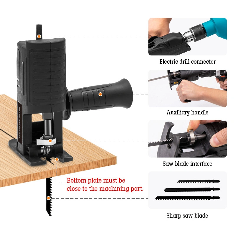 220V 200W Quick Install Curve Saw Electric Drill Conversion Reciprocating Saw