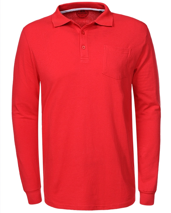 OEM ODM Custom logo Homme Basic long Sleeve Blank Golf Polo Shirts Polos Unis décontracté pour Homme