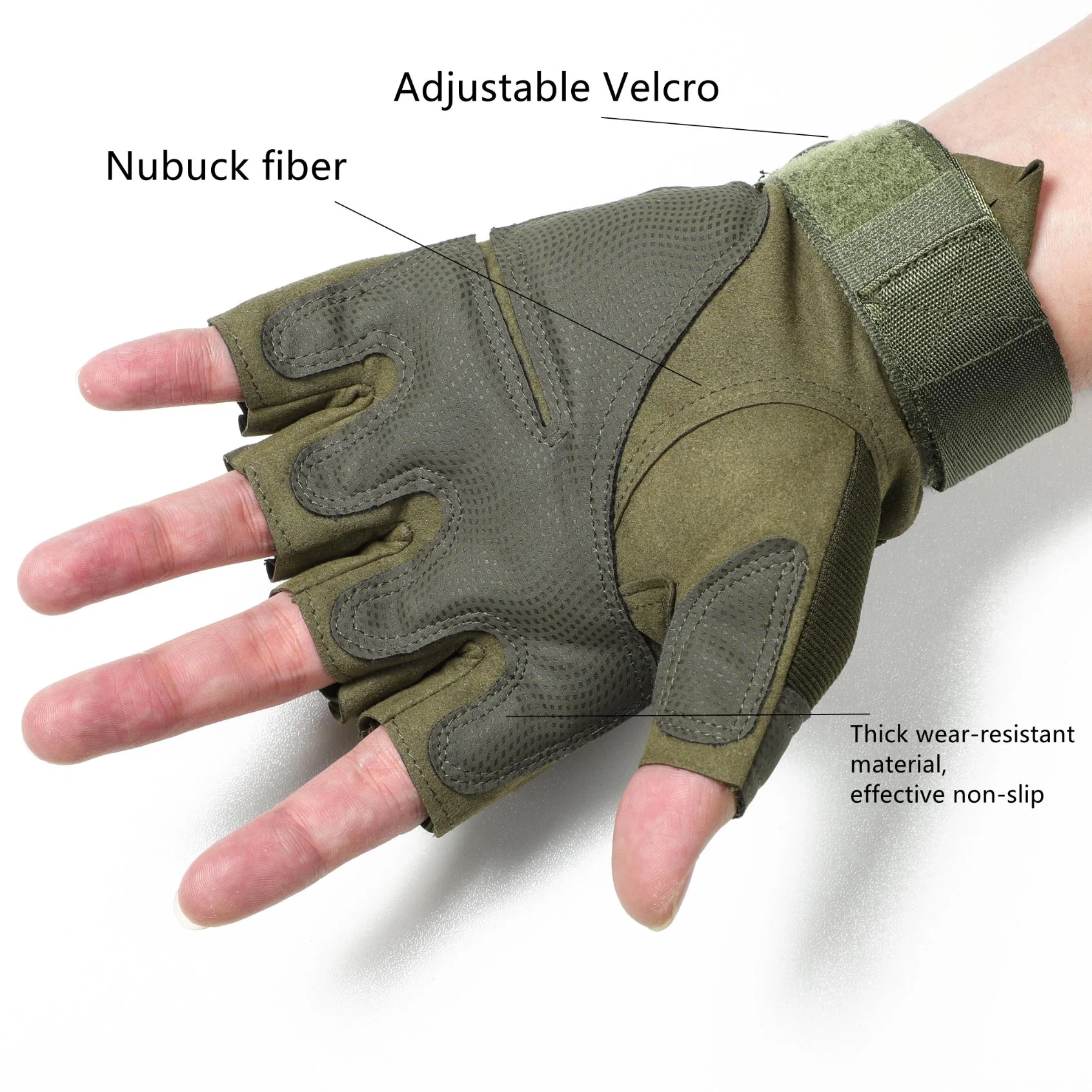 Fingerless Adult Jinteng China Tactical Anti Cut Gloves Army Style