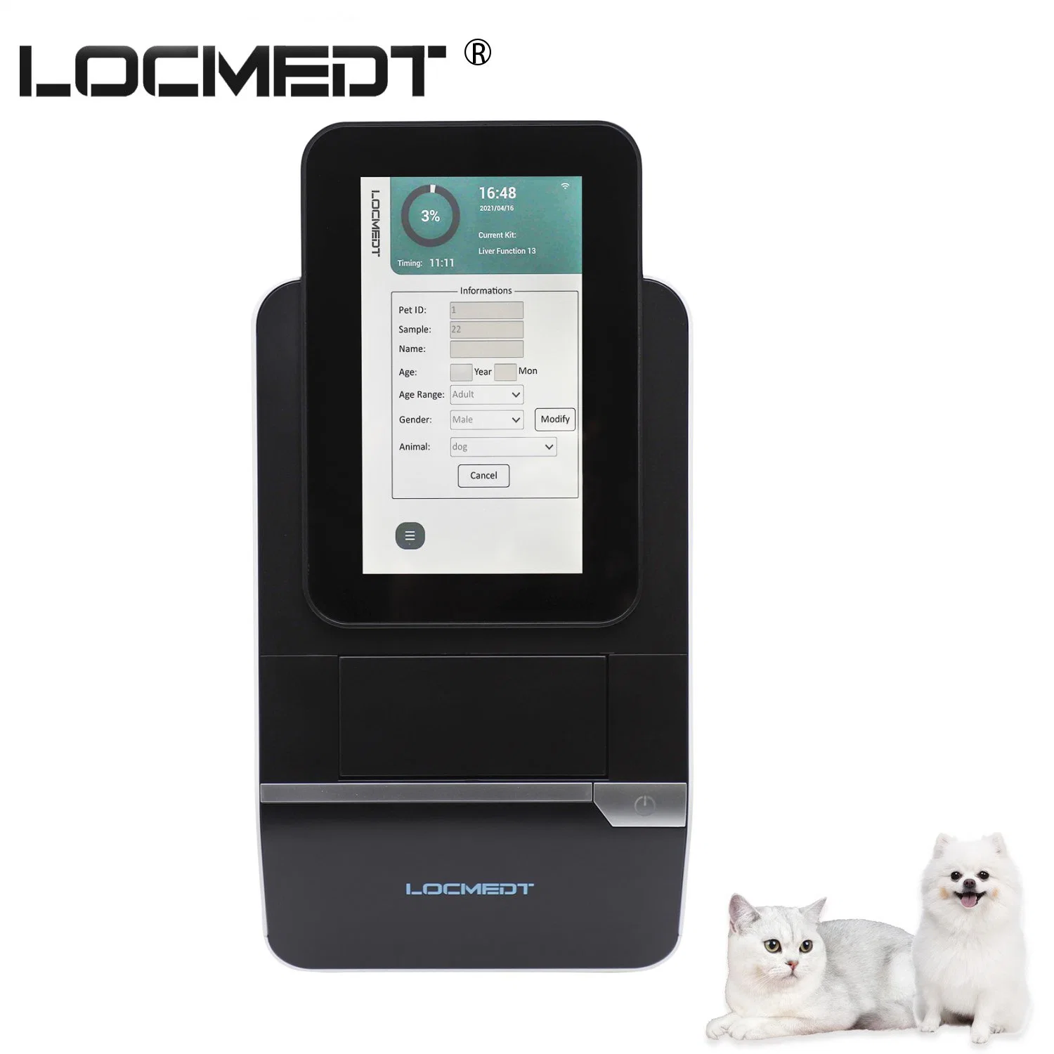 China Manufacturer Locmedt Portable Veterinary Chemistry Analyzer Animal Blood Analyzer Price for Hematology