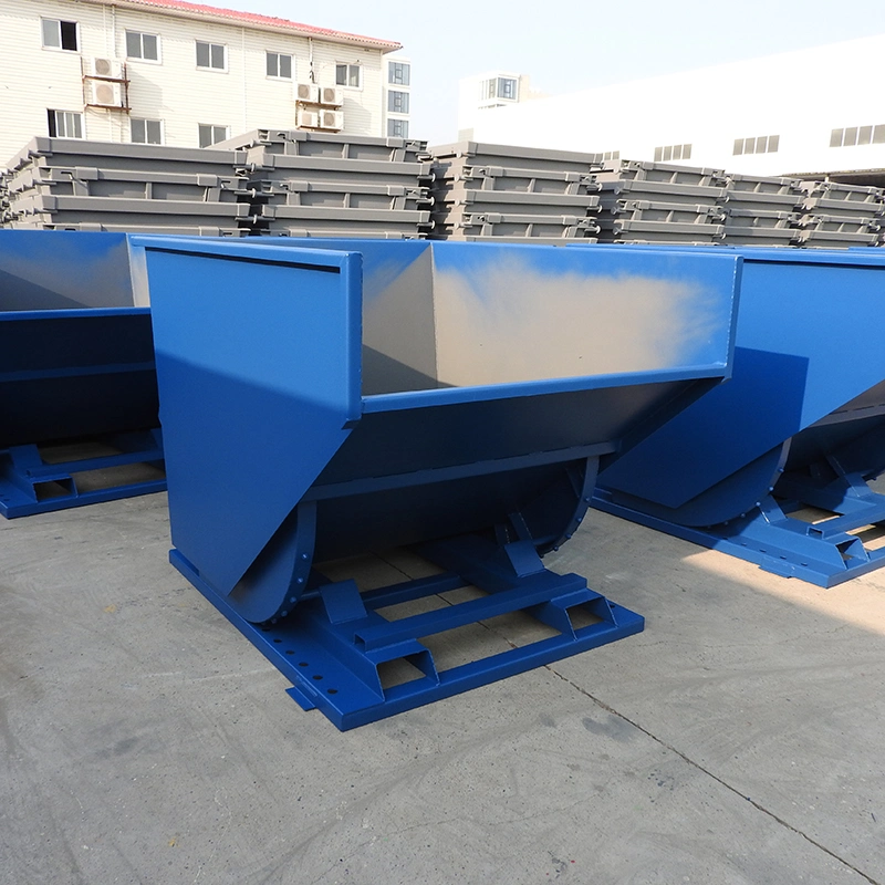 Customizable Forklift Tipping Bin Steel Self Dumping Hopper