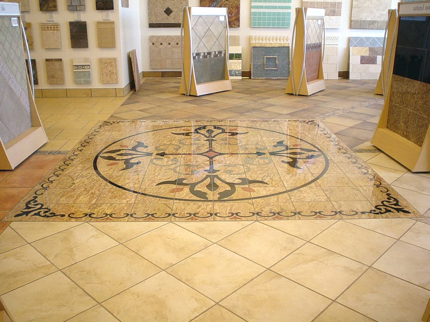 Custom-Made Architectural Stone Waterjet Black Granite Kitchen Countertop Borders