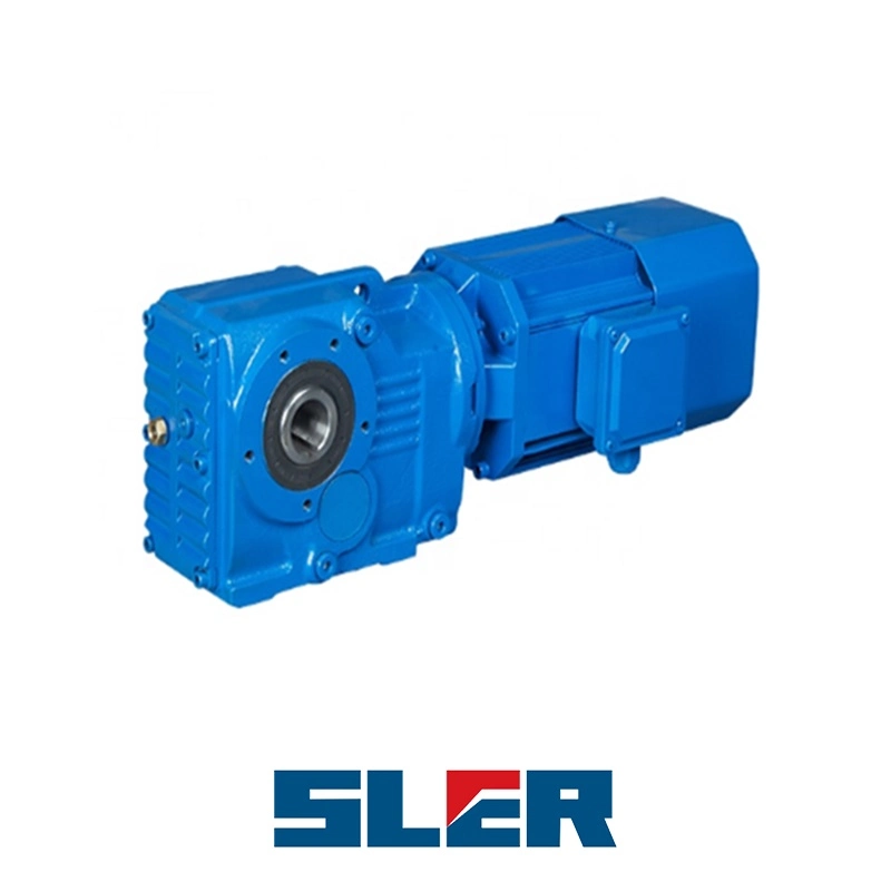 Angular Helical Gear Reducer with Hollow Output Shaft and Shrink Disc